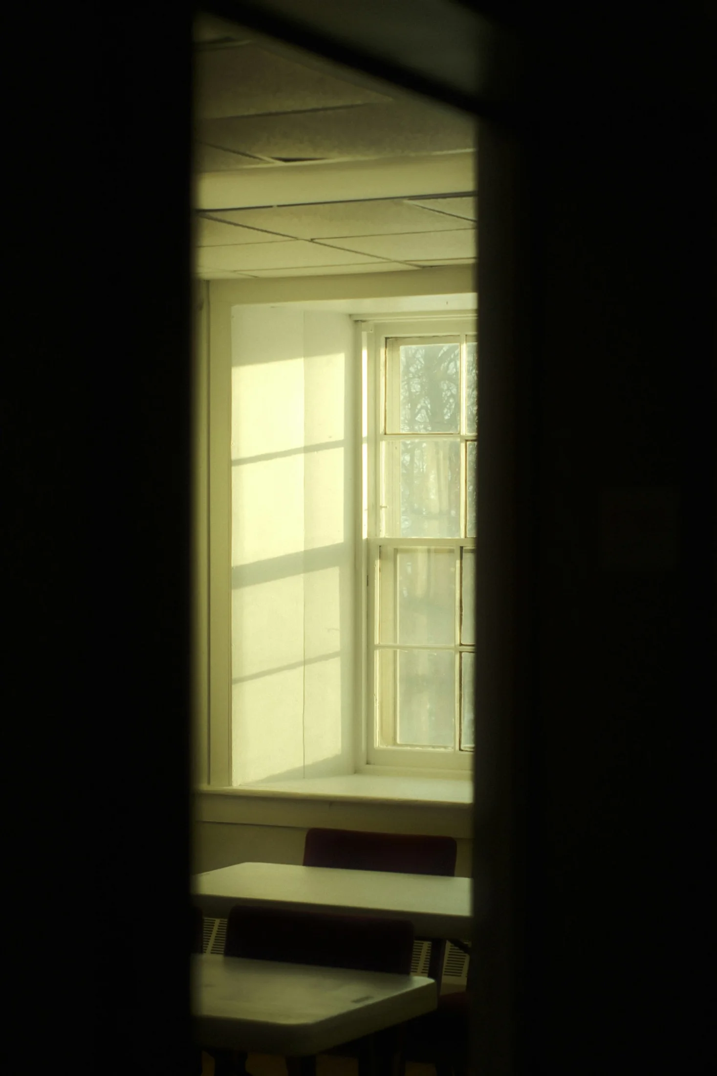 Zonlicht door een raam als beeld bij voorzichtig naar de toekomst kijken